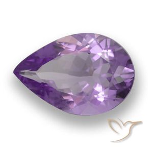 Ametista Violeta Púrpura Profundo Natural 4.60ct, Formato de pêra, VVS-VS