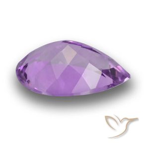 Ametista Violeta rosado Natural 4.84ct, Formato de pêra, VVS
