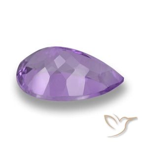 Ametista Violeta médio Natural 5.41ct, Formato de pêra, VVS