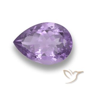 Ametista Violeta médio Natural 5.25ct, Formato de pêra, VVS