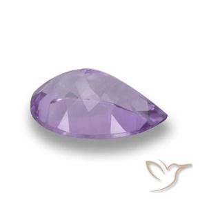 Ametista Violeta médio Natural 5.25ct, Formato de pêra, VVS