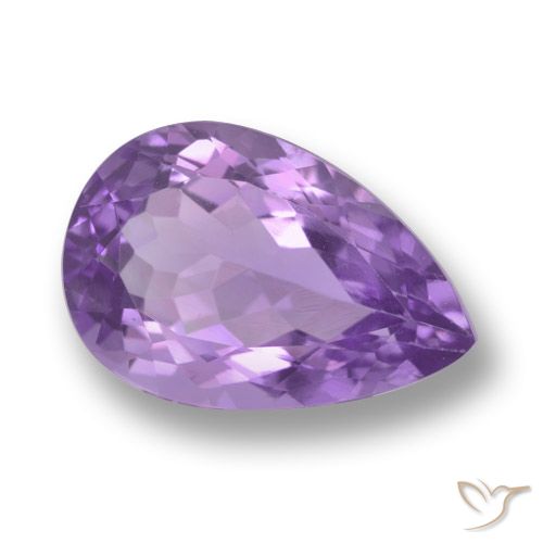 6.11ct Natural Violeta médio Ametista, Formato de pêra, VVS