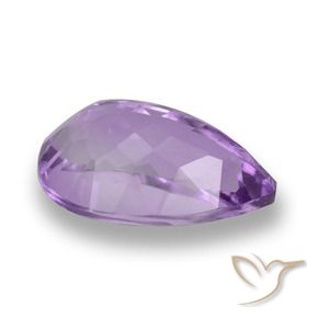 Ametista Violeta médio Natural 6.11ct, Formato de pêra, VVS