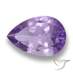 Ametista Tonalidade Violeta Profunda Natural 3.87ct, Formato de pêra, VVS