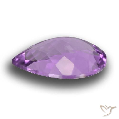 Ametista Violeta rosado Natural 4.67ct, Formato de pêra, VVS