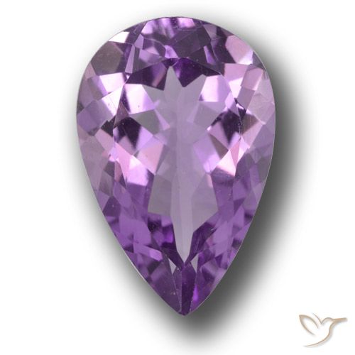 4.98ct Natural Violeta Rosado Médio Ametista, Formato de pêra, VVS-VS