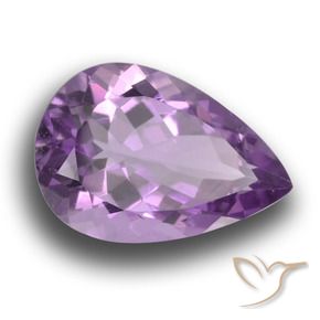 Ametista Violeta Rosado Médio Natural 4.98ct, Formato de pêra, VVS-VS