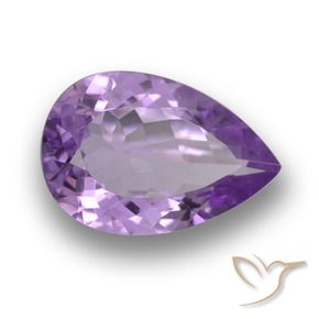 Ametista Violeta médio Natural 4.85ct, Formato de pêra, VVS