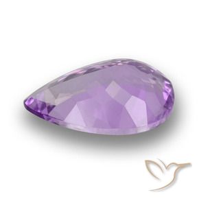 Ametista Violeta médio Natural 4.85ct, Formato de pêra, VVS