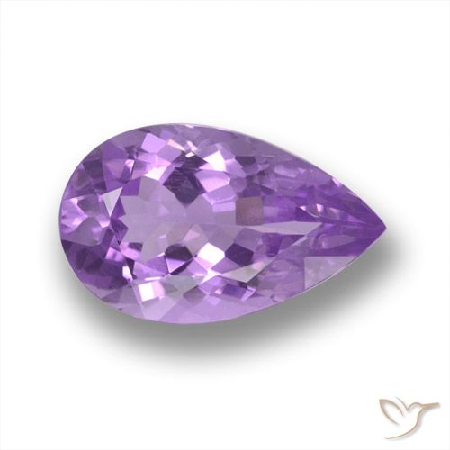 4.35ct Natural Violeta Púrpura Médio Ametista, Formato de pêra, VVS-VS