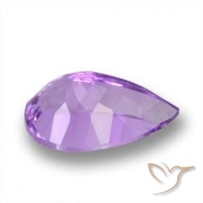 Ametista Violeta Púrpura Natural 5.37ct, Formato de pêra, VS