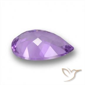 Ametista Violeta Púrpura Natural 4.90ct, Formato de pêra, VS