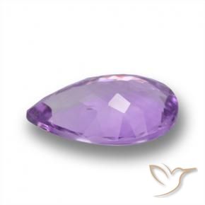 Ametista Violeta Púrpura Natural 4.20ct, Formato de pêra, VS