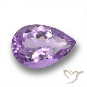 Ametista Violeta médio Natural 5.41ct, Formato de pêra, VS