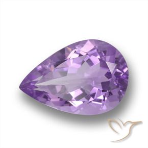 Ametista Violeta Púrpura Natural 5.30ct, Formato de pêra, VS