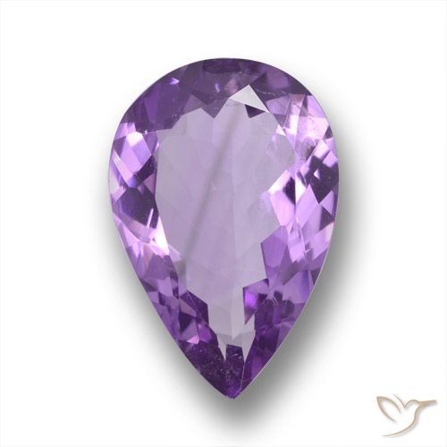 Ametista Violeta Púrpura Profundo Natural 4.06ct, Formato de pêra, VS