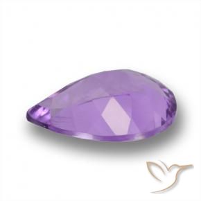 Ametista Violeta Púrpura Natural 4.62ct, Formato de pêra, VS