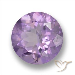Ametista Violeta rosa médio Natural 3.96ct, Redondo, VVS