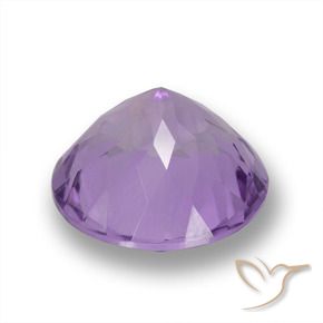 Ametista Violeta rosa médio Natural 3.96ct, Redondo, VVS