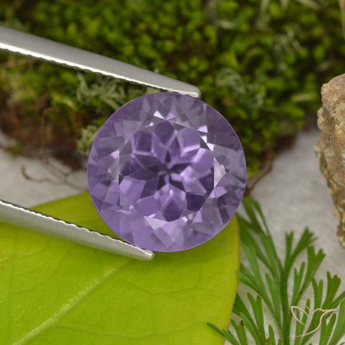 4.80ct Natural Violeta médio Ametista, Redondo, VVS