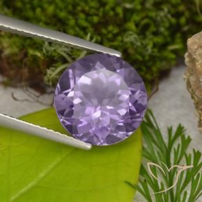 Ametista Violeta médio Natural 4.80ct, Redondo, VVS