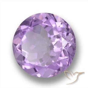 Ametista Violeta claro Natural 3.94ct, Redondo, VVS