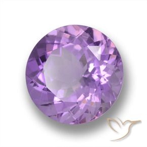 Ametista Violeta médio Natural 3.92ct, Redondo, VVS