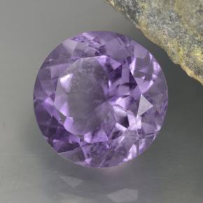 Ametista violeta natural 4,69ct, corte redondo, VVS