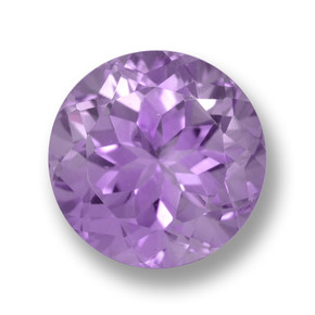 Ametista Violeta médio Natural 5,44ct, Corte Redondo, VVS-VS