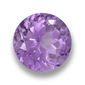 Ametista Violeta médio Natural 5,44ct, Corte Redondo, VVS-VS