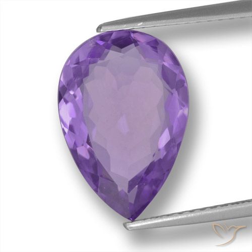 4.81ct Natural Violeta médio Ametista, Formato de pêra, VVS-VS