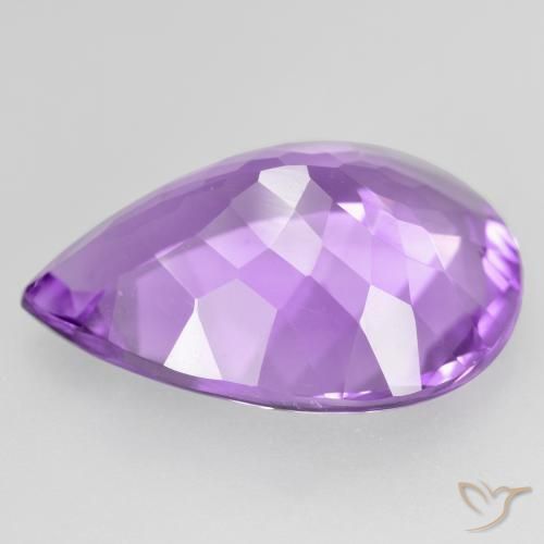 Ametista Violeta rosado Natural 7.71ct, Formato de pêra, VVS-VS
