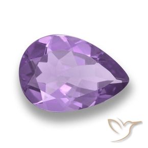 Ametista Violeta médio Natural 3.30ct, Formato de pêra, VVS