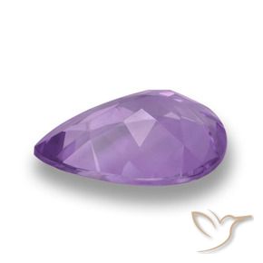 Ametista Violeta médio Natural 3.30ct, Formato de pêra, VVS