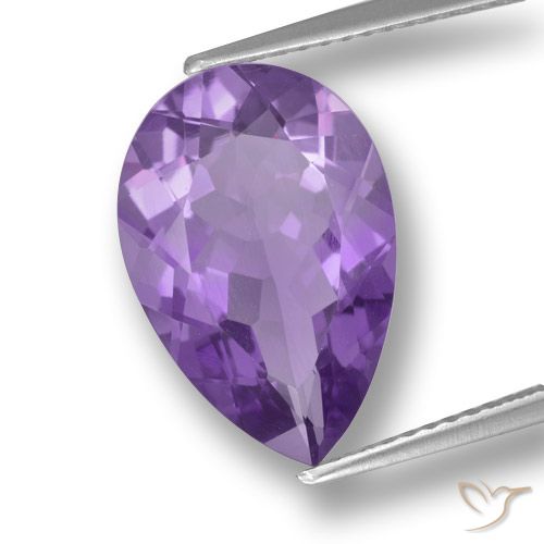 4.60ct Natural Violeta Profundo Ametista, Formato de pêra, VVS