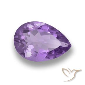 Ametista Violeta Profundo Natural 4.60ct, Formato de pêra, VVS