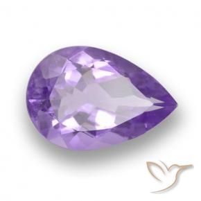 Ametista Violeta médio Natural 4.43ct, Formato de pêra, VS