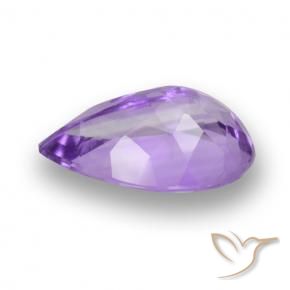 Ametista Violeta médio Natural 4.43ct, Formato de pêra, VS
