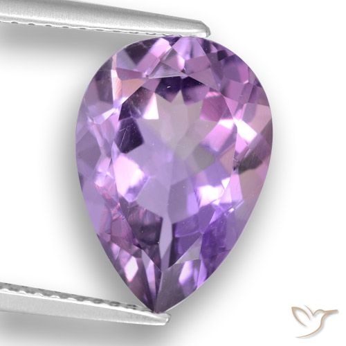 5.07ct Natural Violeta Púrpura Ametista, Formato de pêra, VVS-VS