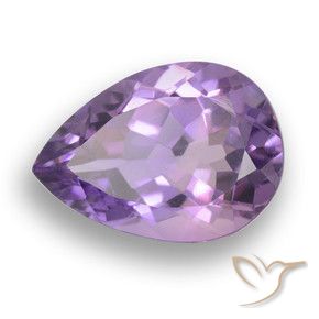 Ametista Violeta Púrpura Natural 5.07ct, Formato de pêra, VVS-VS