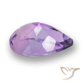 Ametista Violeta Púrpura Natural 5.07ct, Formato de pêra, VVS-VS
