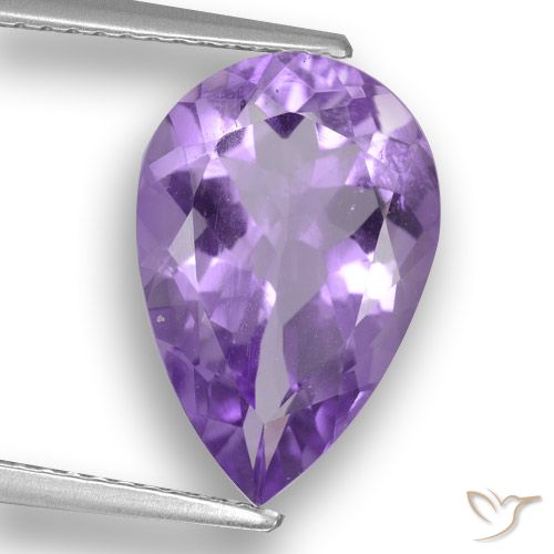 4.33ct Natural Violeta médio Ametista, Formato de pêra, VVS