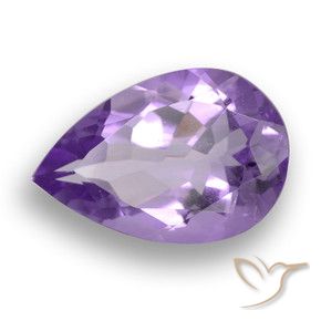 Ametista Violeta médio Natural 4.33ct, Formato de pêra, VVS