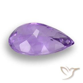 Ametista Violeta médio Natural 4.33ct, Formato de pêra, VVS