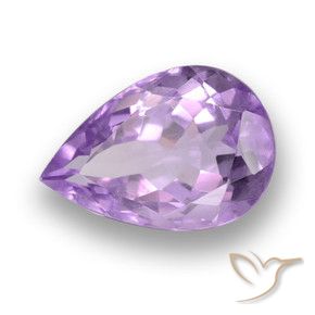 Ametista Violeta médio Natural 5.72ct, Formato de pêra, VVS
