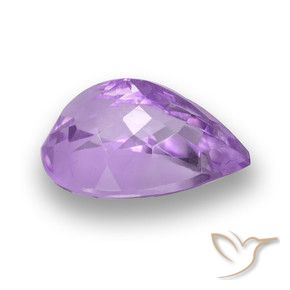 Ametista Violeta médio Natural 5.72ct, Formato de pêra, VVS