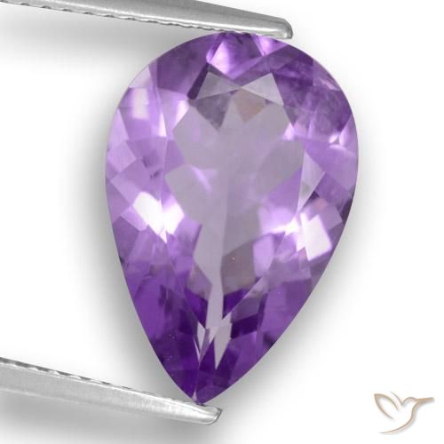 4.34ct Natural Violeta Profundo Ametista, Formato de pêra, VVS-VS