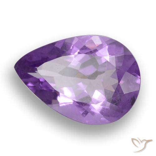 Ametista Violeta Profundo Natural 4.34ct, Formato de pêra, VVS-VS