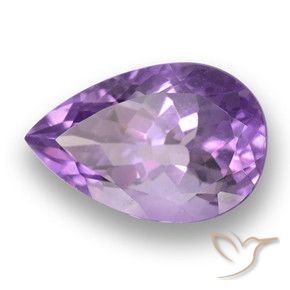 Ametista Violeta Profundo Natural 5.87ct, Formato de pêra, VVS-VS