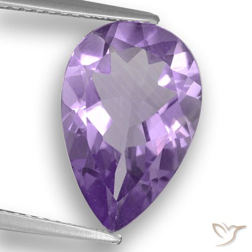 4.55ct Natural Violeta médio Ametista, Formato de pêra, VS
